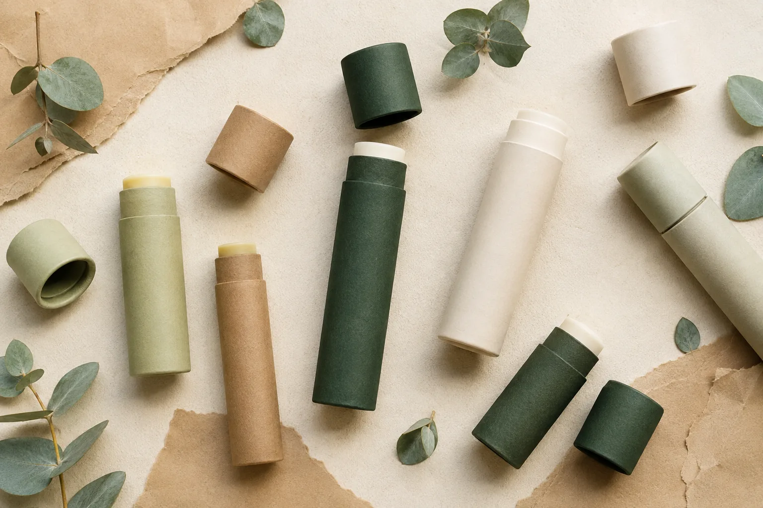 Sustainable personal care paper tubes