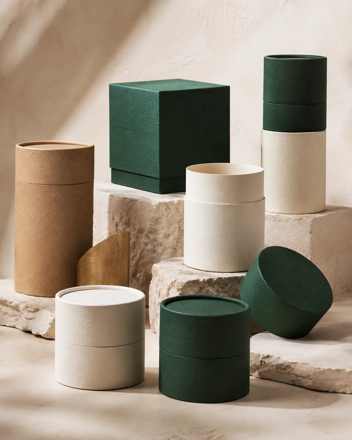 Luxury cosmetic paper tube packaging